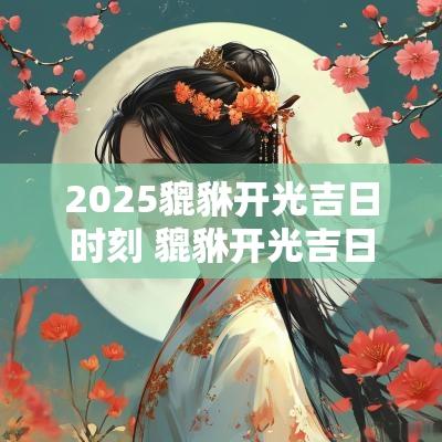 2025貔貅开光吉日时刻 貔貅开光吉日怎么选才最好