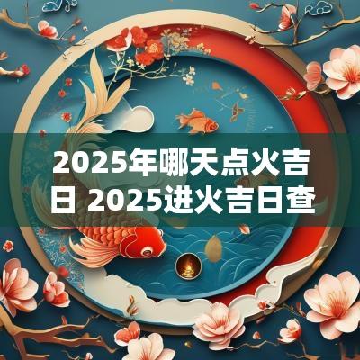 2025年哪天点火吉日 2025进火吉日查询表