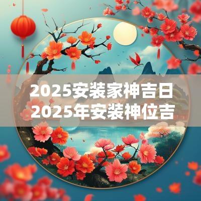 2025安装家神吉日 2025年安装神位吉日