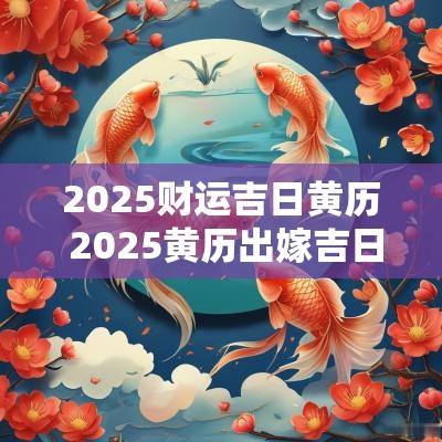 2025财运吉日黄历 2025黄历出嫁吉日