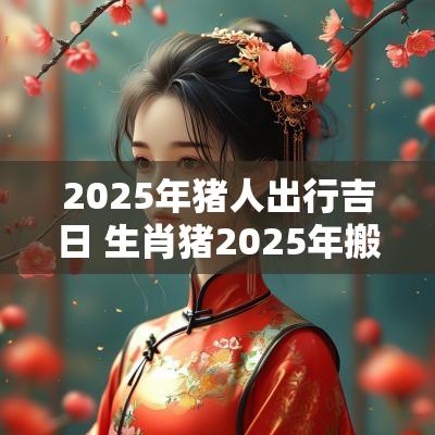 2025年猪人出行吉日 生肖猪2025年搬家吉日