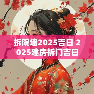 拆院墙2025吉日 2025建房拆门吉日