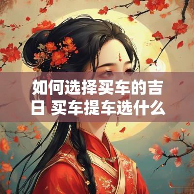 如何选择买车的吉日 买车提车选什么吉日