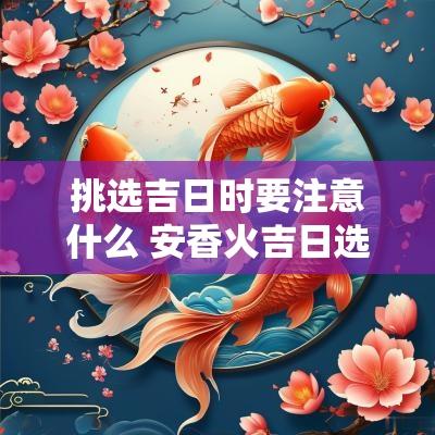 挑选吉日时要注意什么 安香火吉日选择以及注意事项