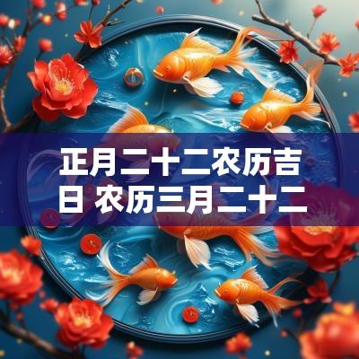正月二十二农历吉日 农历三月二十二吉日