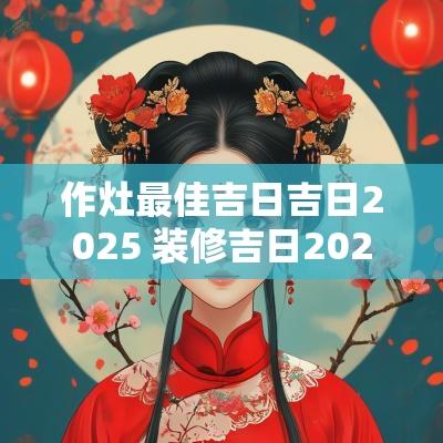 作灶最佳吉日吉日2025 装修吉日2025搬家吉日