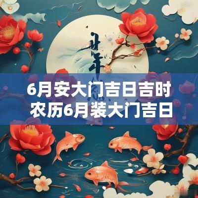 6月安大门吉日吉时 农历6月装大门吉日吉时查询