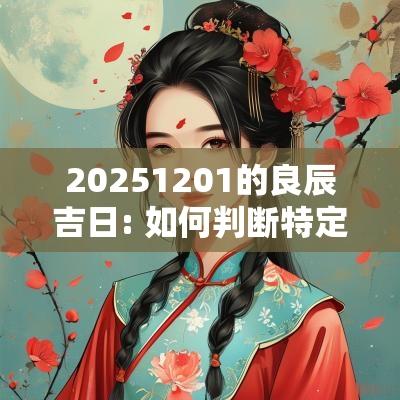 20251201的良辰吉日: 如何判断特定日期的吉祥性