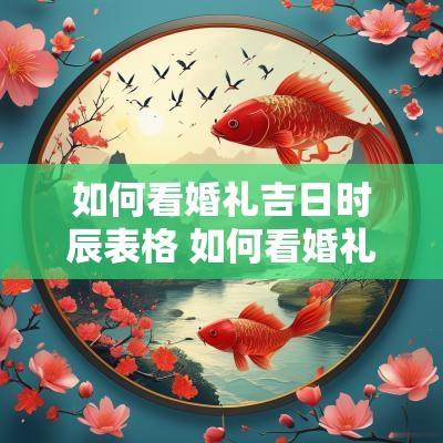如何看婚礼吉日时辰表格 如何看婚礼吉日吉时