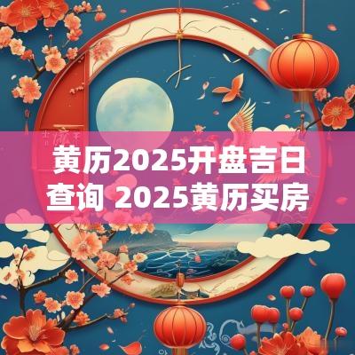 黄历2025开盘吉日查询 2025黄历买房吉日查询