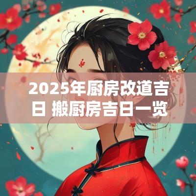 2025年厨房改道吉日 搬厨房吉日一览表2025年
