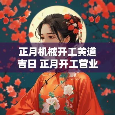 正月机械开工黄道吉日 正月开工营业吉日