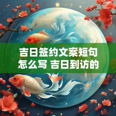 吉日签约文案短句怎么写 吉日到访的文案怎么写简短