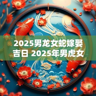 2025男龙女蛇嫁娶吉日 2025年男虎女龙结婚吉日