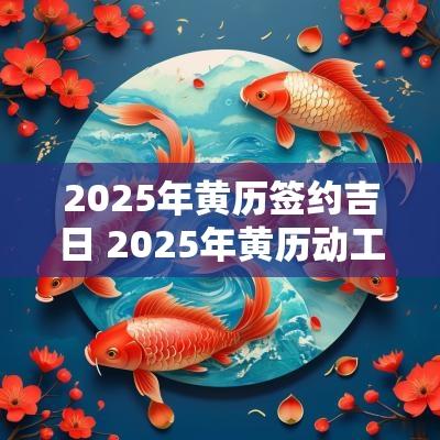 2025年黄历签约吉日 2025年黄历动工吉日
