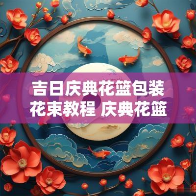 吉日庆典花篮包装花束教程 庆典花篮插花方法