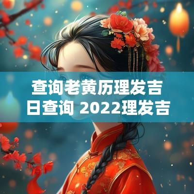 查询老黄历理发吉日查询 2025理发吉日老黄历
