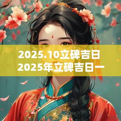 2025.10立碑吉日 2025年立碑吉日一览表