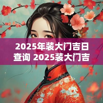 2025年装大门吉日查询 2025装大门吉日吉时
