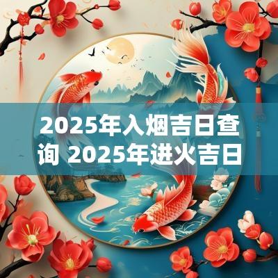 2025年入烟吉日查询 2025年进火吉日查询