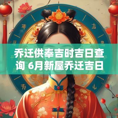 乔迁供奉吉时吉日查询 6月新屋乔迁吉日吉时
