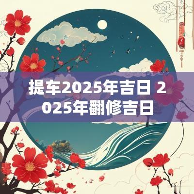 提车2025年吉日 2025年翻修吉日