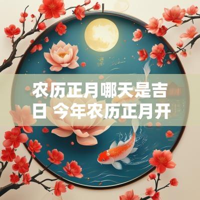 农历正月哪天是吉日 今年农历正月开张吉日