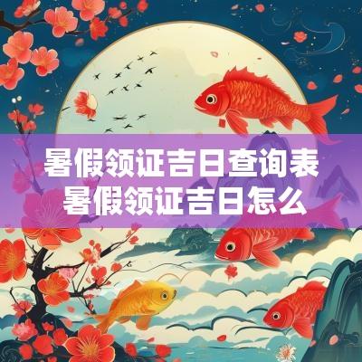 暑假领证吉日查询表 暑假领证吉日怎么选择