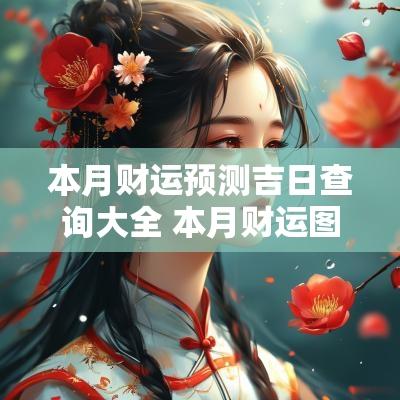 本月财运预测吉日查询大全 本月财运图片大全