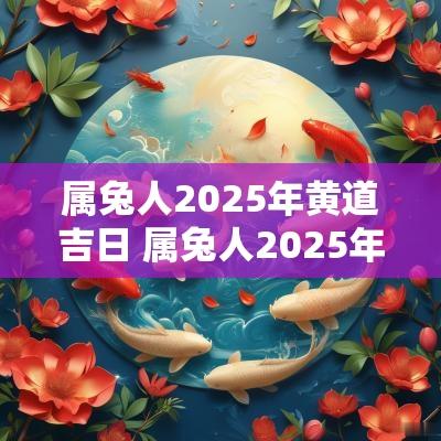 属兔人2025年黄道吉日 属兔人2025年的正月良辰吉日