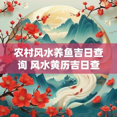 农村风水养鱼吉日查询 风水黄历吉日查询