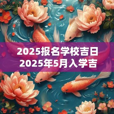 2025报名学校吉日 2025年5月入学吉日