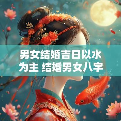 男女结婚吉日以水为主 结婚男女八字择吉日