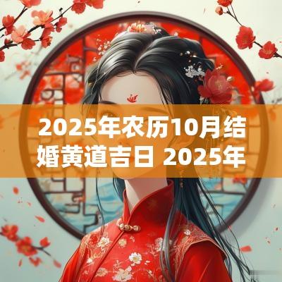2025年农历10月结婚黄道吉日 2025年10月结婚最佳日子