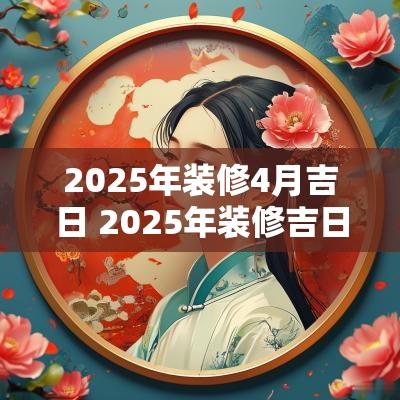 2025年装修4月吉日 2025年装修吉日
