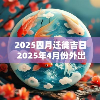 2025四月迁徙吉日 2025年4月份外出吉日