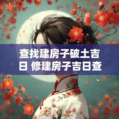 查找建房子破土吉日 修建房子吉日查询