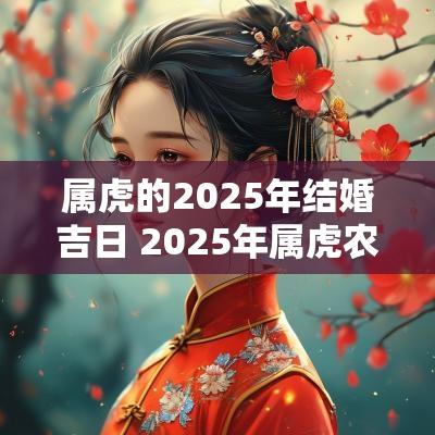 属虎的2025年结婚吉日 2025年属虎农历二月结婚吉日表
