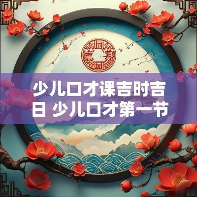 少儿口才课吉时吉日 少儿口才第一节课上什么