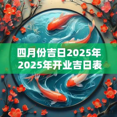 四月份吉日2025年 2025年开业吉日表