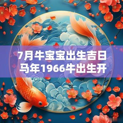 7月牛宝宝出生吉日 马年1966牛出生开业吉日