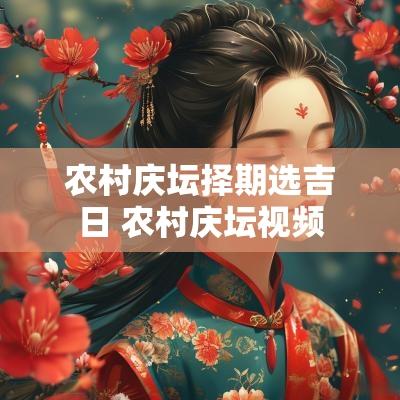 农村庆坛择期选吉日 农村庆坛视频