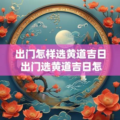 出门怎样选黄道吉日 出门选黄道吉日怎么选