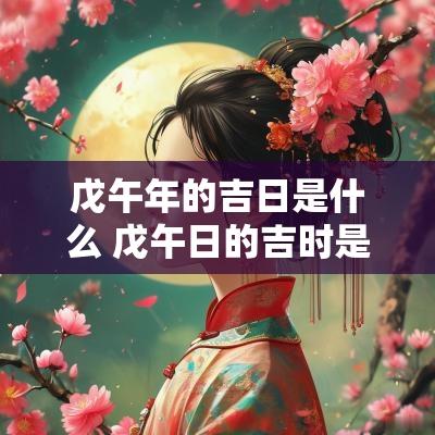 戊午年的吉日是什么 戊午日的吉时是什么时辰 戊午年的吉日是什么 戊午日的吉时是什么时辰