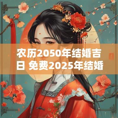 农历2050年结婚吉日 免费2025年结婚吉日