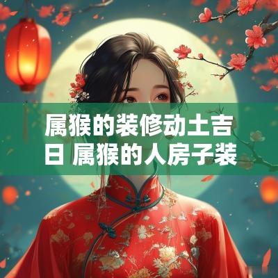 属猴的装修动土吉日 属猴的人房子装修吉日吉时