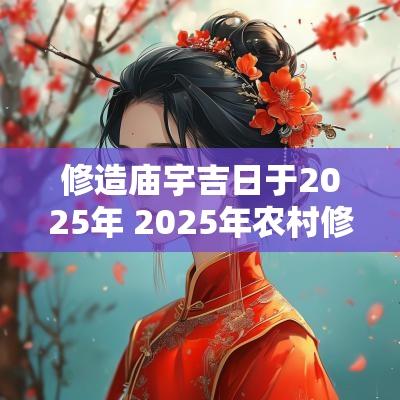 修造庙宇吉日于2025年 2025年农村修造吉日
