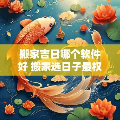 搬家吉日哪个软件好 搬家选日子最权威的软件