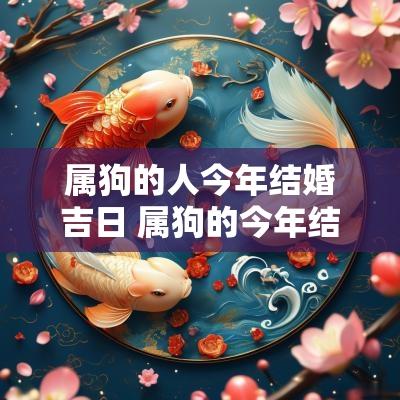 属狗的人今年结婚吉日 属狗的今年结婚的黄道吉日