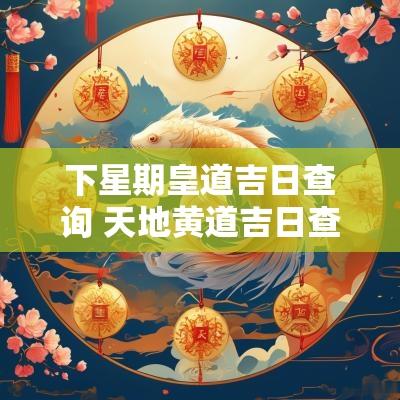 下星期皇道吉日查询 天地黄道吉日查询表
